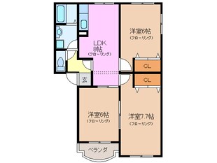 川越富洲原駅 徒歩10分 2階の物件間取画像